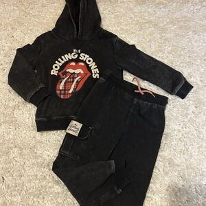 The Rolling Stones Toddler Hoodie and Joggers Set 4T GUC